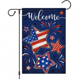 TP4052710 Welcome 4th Of July Patriotic Garden Flag Double Sided